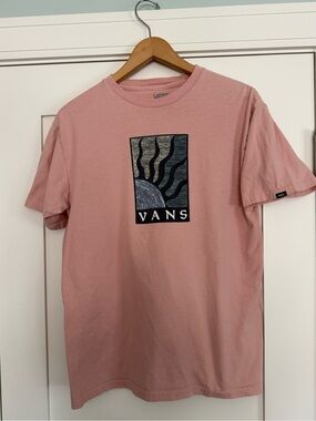Vans Men's Pink Solar Retro Graphic Logo T-Shirt Men’s Size Medium